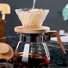 Kahve Sürahisi Ahşap Sap - 600 Ml (VCWN-60)